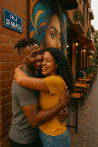 Abrazo en Calle Granada